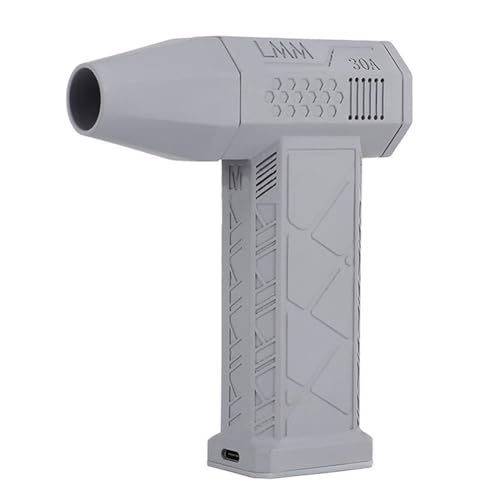 Fivetwofive Ventilador de Chorro con Motor Sin Escobillas de Alta Potencia y Mini Colector de Polvo, Color Gris