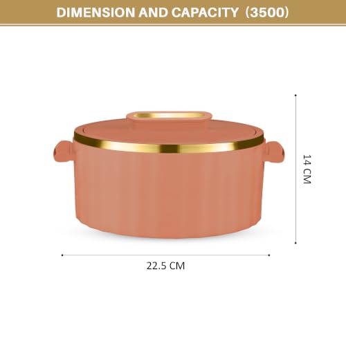 Image of Trueware Celebration Inner Steel Casserole 2900 ML | PU Insulated | BPA Free | Odour Proof | Food Grade| Ideal for Chapatti | Roti | Curd Maker | Thermoware | Hot Pot