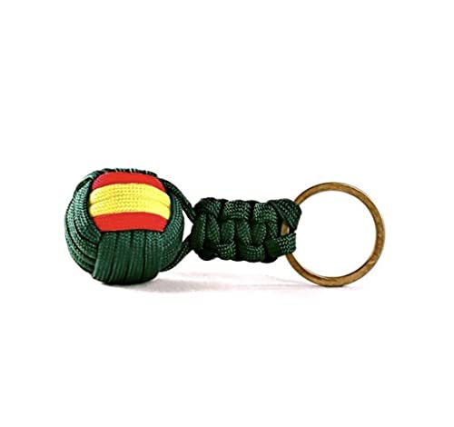 MIBANDERA Porte-clés drapeau de l'Espagne, porte-clés homme femme drapeau espagnol, porte-clés voiture moto, Vert - boule, Taille Unique Cover