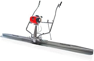 TOMAHAWK 1.6 HP Honda Gas Vibrating Concrete Power Screed Motor with 6ft Aluminum Magnesium Board Straight Edge Bar Set and 360° Handles with GX35 Honda Engine