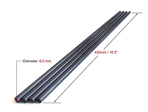 Cncarbonfiber ROD-PULTRUDEROD6MM 4Pcs Sold 6Mm Carbon Rod 6X420Mm (Pultrusion),2/3/4/5/6/8Mm Available thumb #2