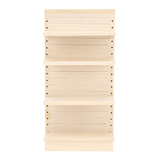 Haofy Estantes de Supermercado de Muñecas en Miniatura 1:12 Conjunto Madera Altamente Simulación para Simulación Infantil (Modelo de estantería de supermercado)