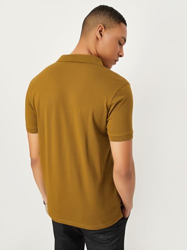 Image of Max Men's Cotton Relaxed Fit Half Sleeves Polo Neck T-Shirt
