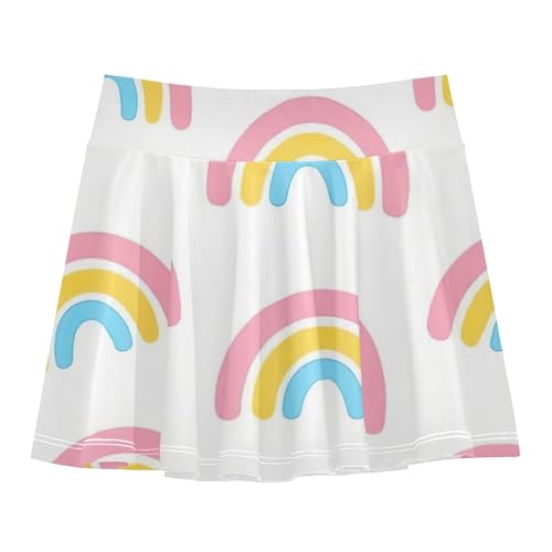 Girls Skorts Athletic Shorts Rainbow Cute Tennis Skirts for Kids Navy Cheer Skirt 3t