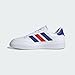 Adidas Mens CourtBlock White/White/Better Scarlet 6.5