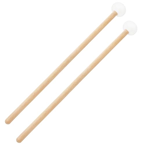 YOUEON 1 Pair Timpani Mallets, 15 Inch Soft Felt Drum Sticks with Maple Handle, Percussion Mallet...