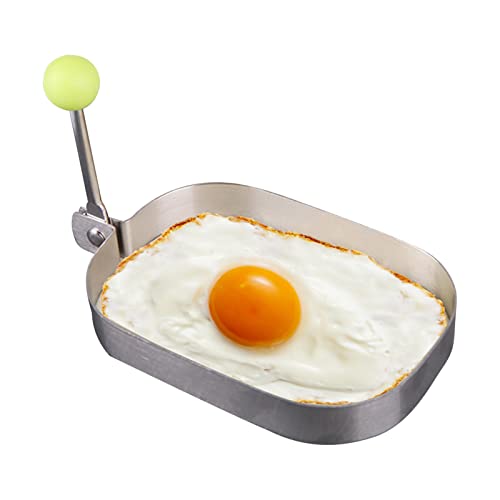 AOCATE Egg Cooking Mold,Stainless Steel Non-Stick Rectangle Pancake Mold - Griddle Mold Cooker for Fried Egg, Sandwiches, Pie, English Muffin, Indoor and Outdoor Use