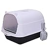Fully Enclosed Large Litter Box Deodorant cat Toilet with Door Lift The lid Litter Box cat pet Supplies