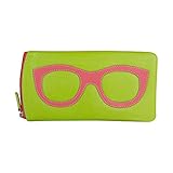ili 6462 Leather Eyeglass Case (Leaf/ Hot Pink)