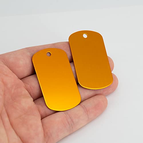 Image of StayMax Aluminum Blank Tags Stamping Blanks 25 Pack (Orange)