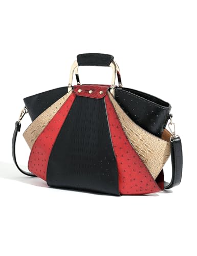 Image of Bag Woman Large Capacity Leather Purse Fashion Designer Metal Top Handle Handbags Women Crossbody Large Bags for Women Tote