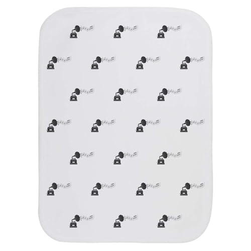 Azeeda 'Gramophone Record Player' Baby Burp/Wash Cloth (BC00034832)