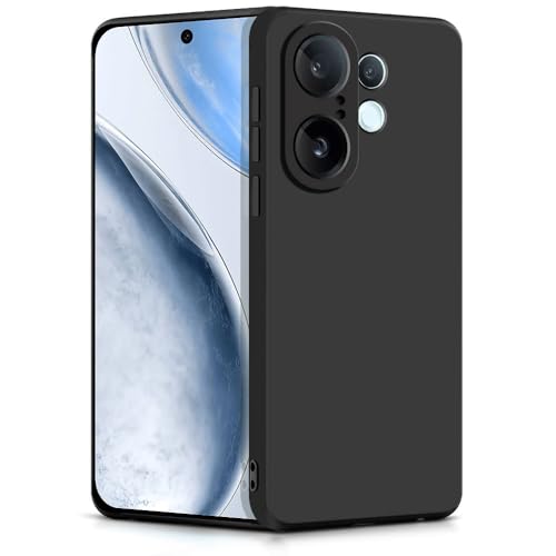 Image of Back Cover for Vivo X200 FE 5G | Full Camera Protection | Premium Liquid Silicon Case | Flexible Bumper Case for Vivo X200 FE 5G (Black)