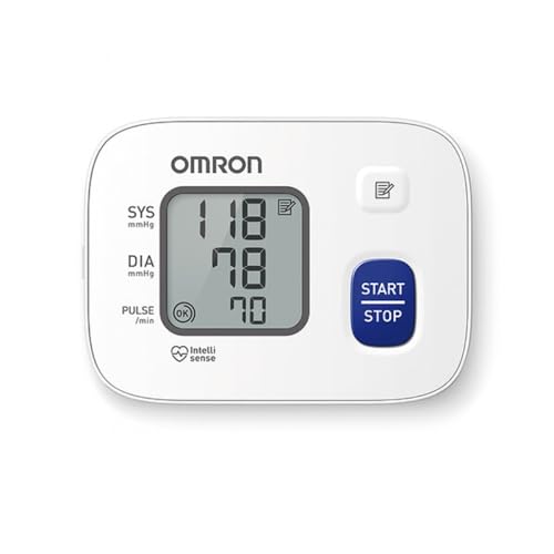 Omron RS2 Misuratore di Pressione da Braccio Digitale, Sensore di Irregolarità Battito Cardiaco, 30 Misurazioni in Memoria