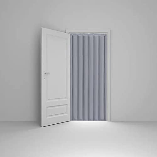 Cortina De Puerta Insonorizada Gruesa，Cortina de Puerta Termica, Insonorizante Impermeable Aislamiento Cortina, Cortina de Algodón Gruesa, Fría y Cálida Valla de Privacidad,para Pasillos/Puertas ( Col