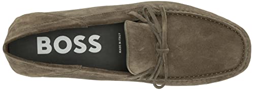 Image of BOSS Women's Suede Slip-on Moccasins with Top Bow Detail