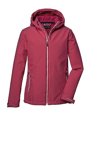 killtec Mädchen Softshelljacke/Outdoorjacke mit Kapuze KOS 358 GRLS SFTSHLL JCKT, coral pink, 164, 42067-000