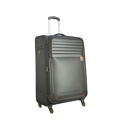 Image of VIP Men's Soft Luggage 55 Cm Polyester Soft 4 Spinner Suitcase (Black, 59 Liters)