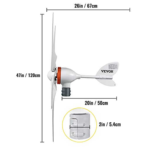 Vevor S7-5Y400W12VFLFDJMPPTKZQFSJ Wind Turbine Generator, 12V/Ac Wind Turbine Kit thumb #7