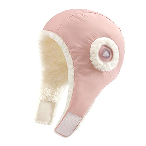 STRTT Automne Winter Down Fabric Hat, Afficier de Protection de l'oreille imperméable du Vent pour Les Femmes, Chapeau de Feng lei Chaud dans Le Style coréen adapté pour Sortir en Hiver,Rose Cover