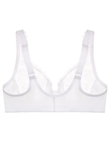 Image of Glamorise Womens Wonderwire Lace Front-Closure Underwire #9245