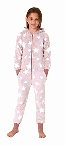 Normann Mädchen Schlafanzug Jumpsuit Overall in Sterneoptik aus kuschelig...