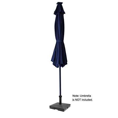 Sombrilla jardín base rellenable agua exterior patio negro 7