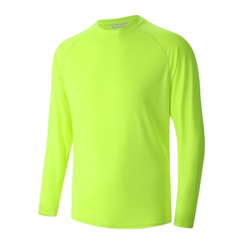 Men's Athletic Running Shirt Long Sleeve Quick Dry UPF 50+ Sun Protection Hiking Fishing T-Shirts for Men