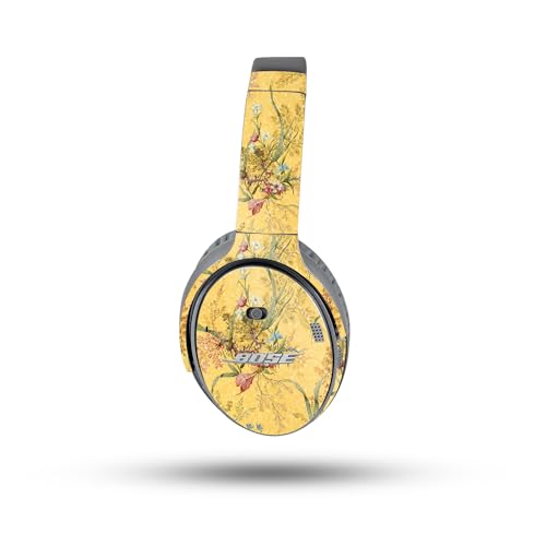 Image of MightySkins Glossy Glitter Skin Compatible with Bose QuietComfort 35 II Headphones - Yellow Marble End | Protective, Durable High-Gloss Glitter Finish | Easy to Apply