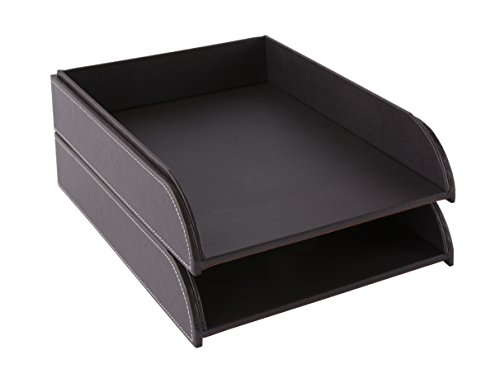 Osco Faux Leather Letter Tray - Bruin - Afbeelding 5