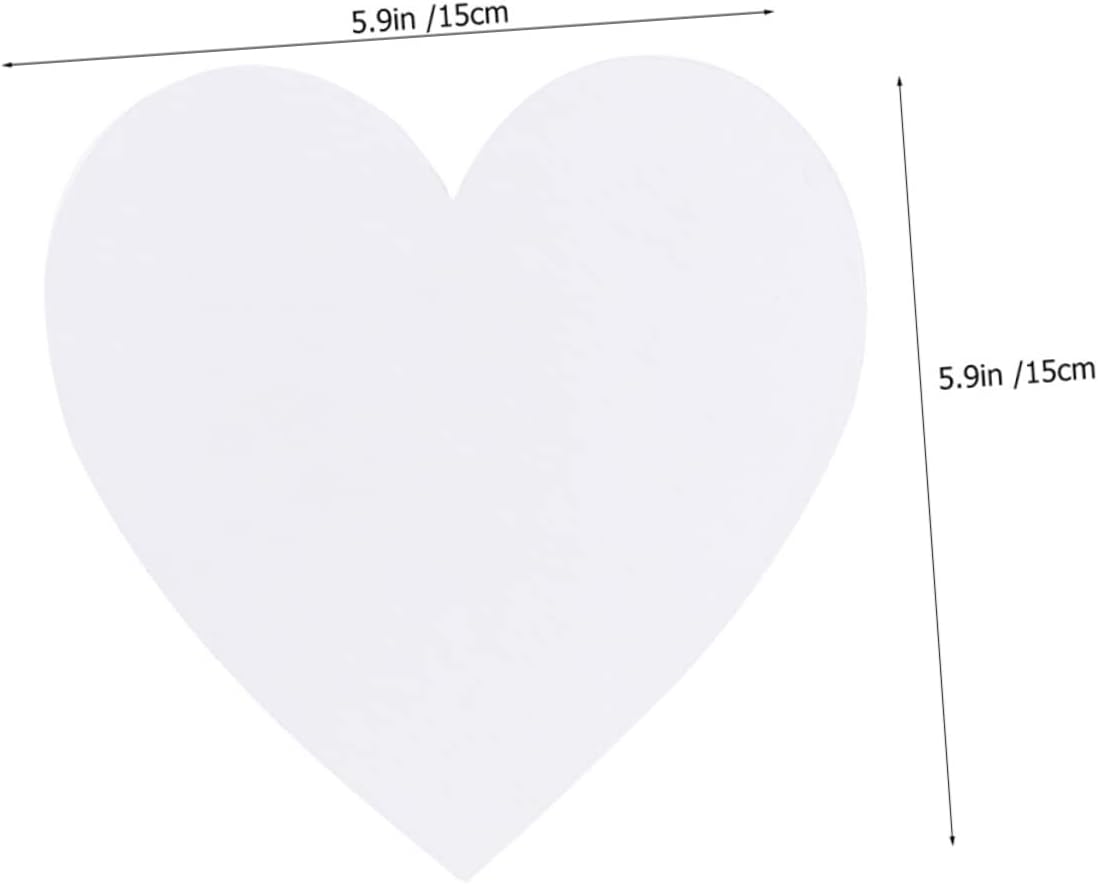 Cotton Oil Painting Board Canvas Heart Shaped Art Panels Ideal for Sketching