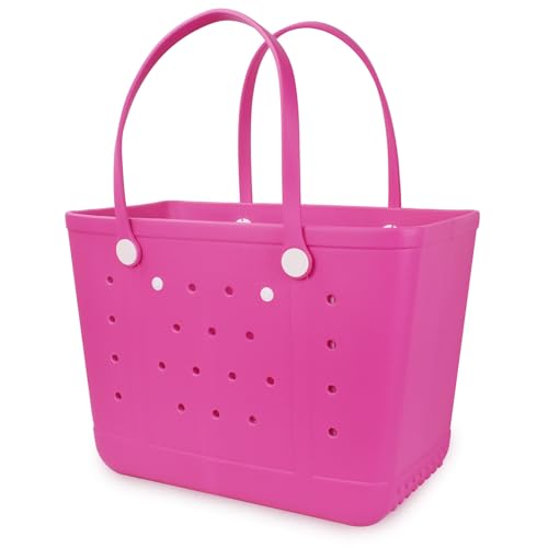 Image of Beach Bag X Large Rubber Tote Bag, Waterproof Washable Open for Women Croc Bag Hand Bag for Beach Pool Yoga