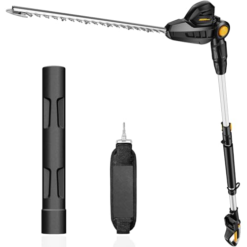 HEINPRO Pole Hedge Trimmer Cordless Compatible with Dewalt 20V MAX Battery Hedge Trimmer with Extension Pole Up to 14-Feet Reach 18-Inch Pole Trimmer for Hedge Trimming (Tool Only)
