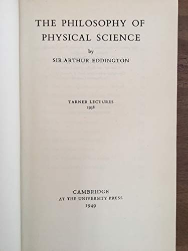 The philosophy of physical science, B0007IU95Q Book Cover