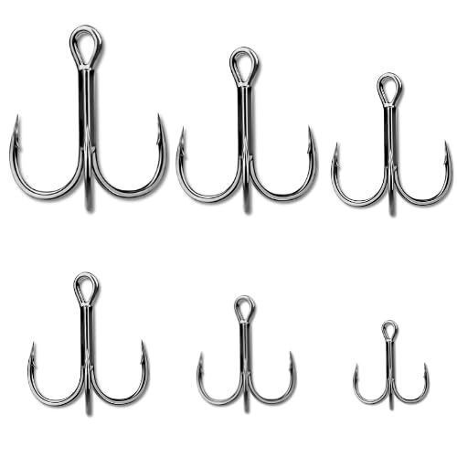 PIKE TREBLE HOOKS PREDATOR X STRONG - BARBED SEMI BARBLESS Size 2 4 6 8 10 (SEMI-BARBED, SIZE 10)