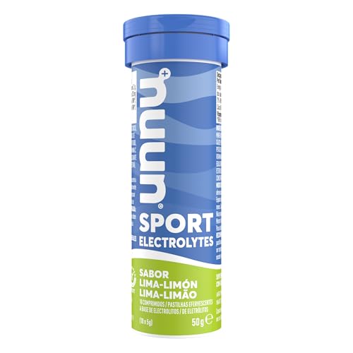 Nuun Sport Lima Limón Comprimidos Efervescentes con Electrólitos y Vitamina C, Contribuye a una...