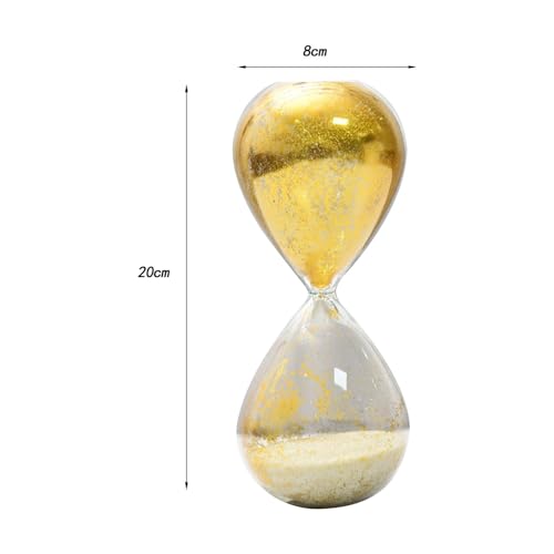 Sablier en verre borosilicate épais objet design doré maison