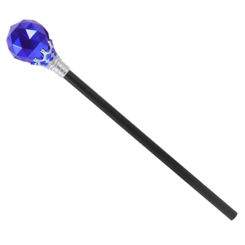 Mikikit Sceptre de Cosplay Monarque Doré et Bleu 1 Pièce, Accessoire de Fête Halloween Léger et Décoratif, Baguette Magique pour Garçon et Filles,...