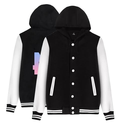 Image of Dolpind Women Love Hoodie Varsity Baseball Jacket Hoodie Sweatshirt Unisex Casual Pullover Fan Merchandise Merch