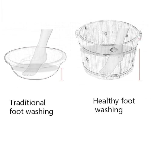 Bañera de madera natural para pies con tapa miniatura 3