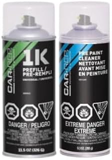 CAR-REP 1K Single Stage Gloss & Prep Cleaner(C01245) – 11.5 oz Aerosol KIT – OEM Color Match – for 1990 Dodge Dakota Black (DX8)