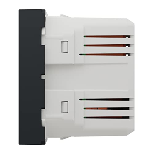 Chargeur USB double Schneider Unica Anthracite NU341854 2 modules