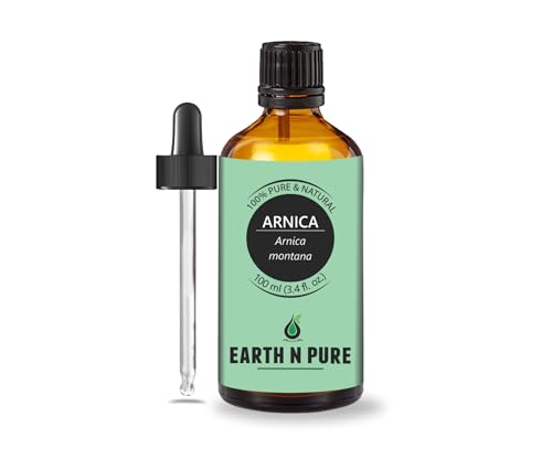Image of Earth N Pure Arnica Infused Oil | 100% Natural | Muscle Comfort & Soothing Massage | Nourishing Body Oil for Skin & Massage | Vegan & Cruelty-Free | 100ml