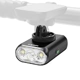 towild BL900 Luci Bici Anteriori 900 Lumen, Doppio Fascio LED Faro Anteriore per Bicicletta Compatibile con Garmin/Wahoo/Bryton Ciclocomputer, Batteria 2200 mAh, Ricarica USB-C
