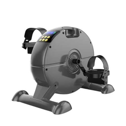 Bicicleta estática eléctrica para debajo del escritorio, mini ejercitador de pedales para entrenamientos de brazos y piernas, pantalla LCD, ideal para personas mayores y uso doméstico, equipo de