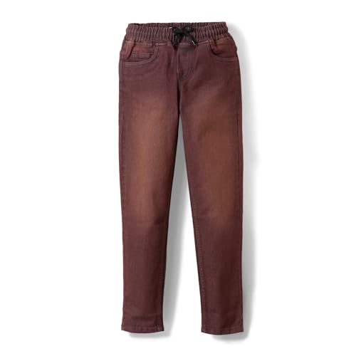 Image of Urbano Juniors Boys Mid Rise Regular Fit Washed Denim Jogger Jeans Stretchable