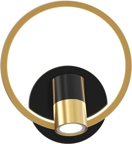 Aplique de Pared LED de Estilo Medieval, Moderno, con luminosidad Ajustable, Foco de 360°, de Metal, Giratorio, para Dormitorio y Sala de Estar.