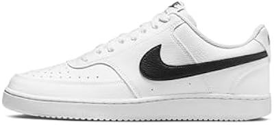 Nike Men's Court Vision Low Next Nature Shoes - White/Black-White