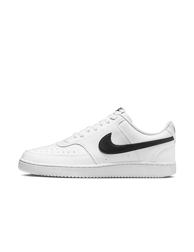 Nike Men's Court Vision Low Next Nature Shoes, White/Black-White, 7