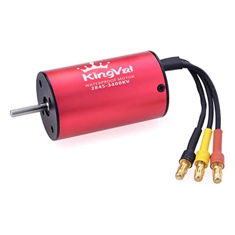 KingVal Replacement 2845 3400KV Waterproof Brushless Motor Shaft 3.175mm Compatible with 1/14 RC Car Cover